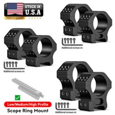 30mm Low/Medium/High Profile Scope Rings for Picatinny Bases Mount Heavy Duty US