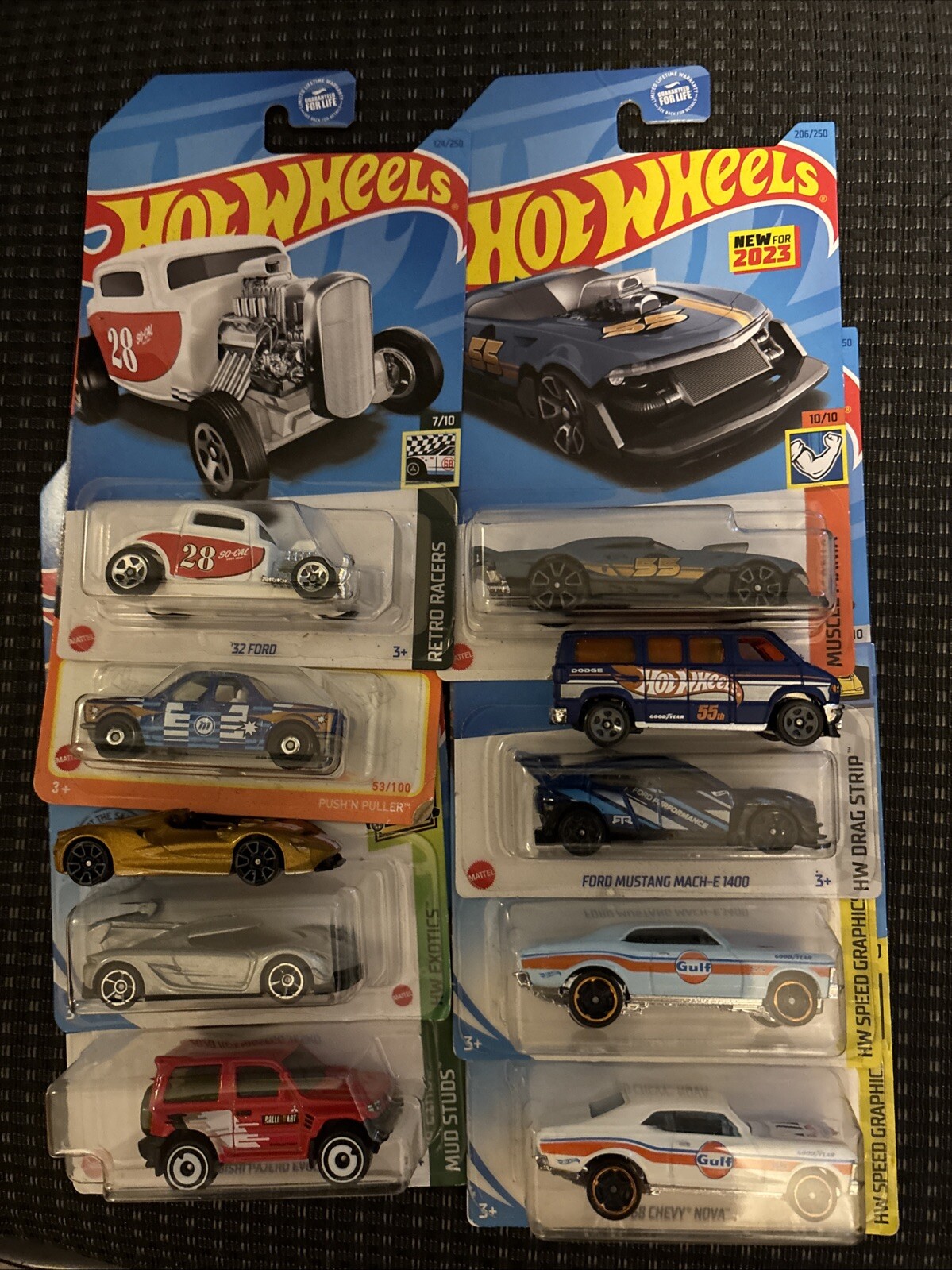 Matchbox/Hot Wheels Lot Of 10 For $13. Free Shipping/2 Gulf ‘68 Chevy Nova/Ford