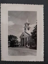 Photo ancienne Snapshot Québec Nouvelle Angleterre église tirage Argentique 1960
