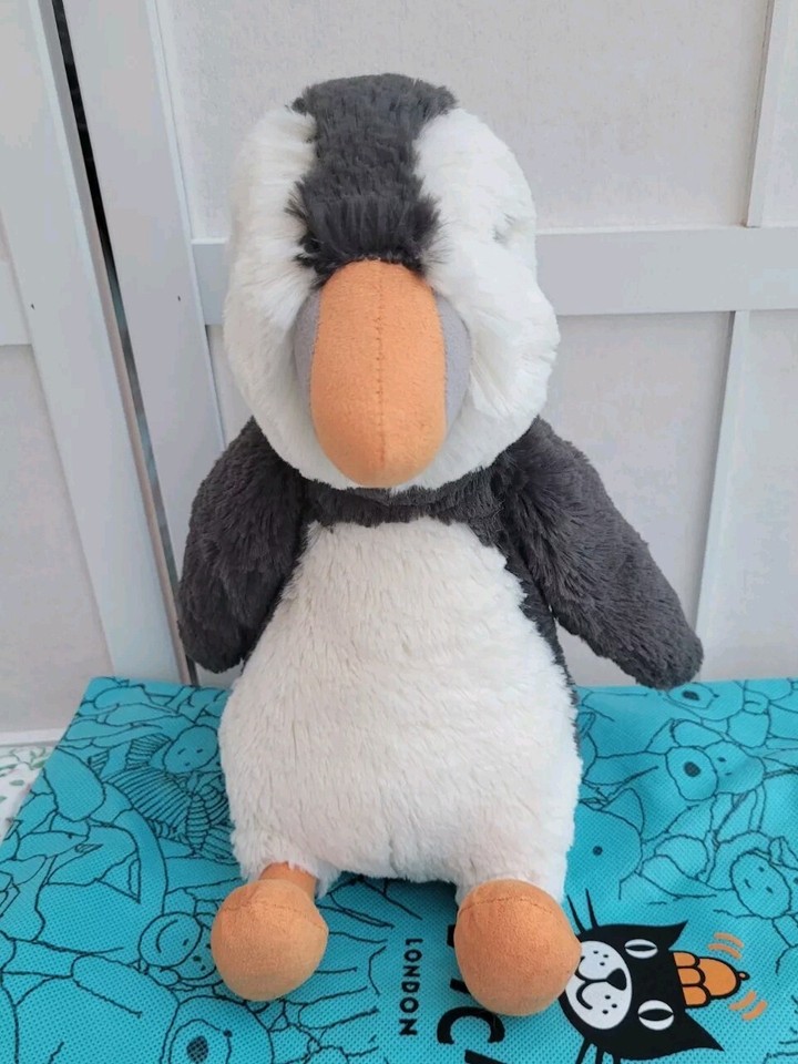 NWOT Rare Retired Collectable Jellycat Medium Bashful Puffin Plush+Dust