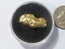 Genuine Solid Gold Nugget 4.992 Gram, Nice Shape, Beautiful Cool back side 2776.76 per troy oz