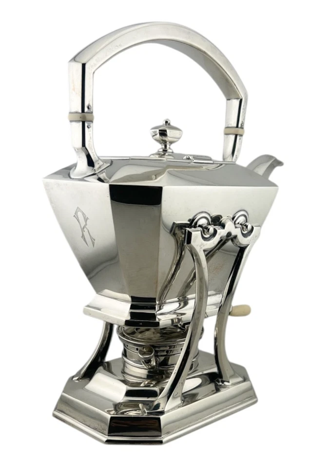 Juego de té de 5 piezas de plata de ley Gorham patrón Fairfax #04. Foto 2 de 4