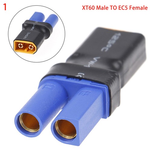 XT60 to XT90 EC5 EC3 Adapter Plug For RC Lipo Battery Control Charger - Photo 13/16