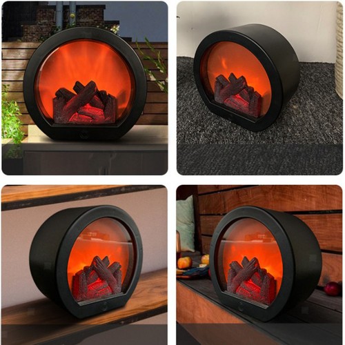 Flickering Flame Lantern LED Light USB/Battery Powered Table Lamp Decoration - Picture 5 of 10