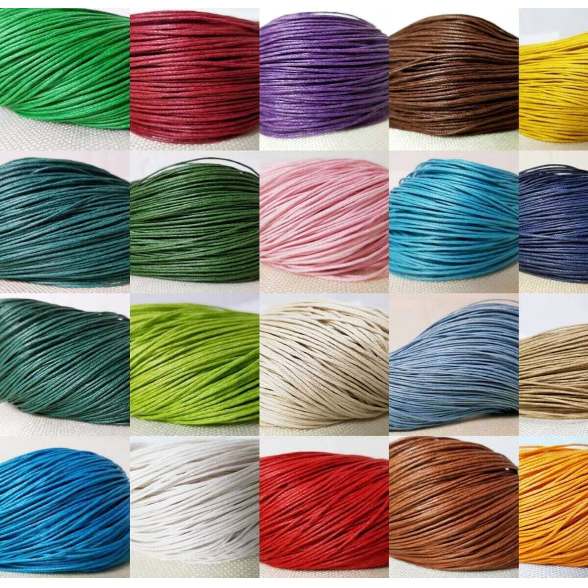 5 Meter-BaumwollKordel gewachst 1mm Schnur Band Kordel Faden