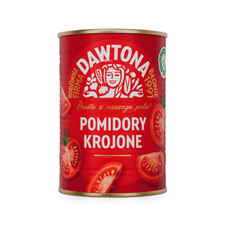 5901713003874 Pomidory krojone bez skórki w soku pomidorowym 400g Dawtona Dawton
