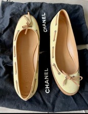 Original Chanel Ballerinas Textil/Leder – seltenes Modell, Gr. 7B