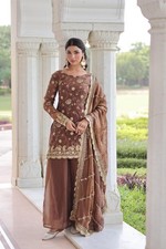 Salwar Kameez Pakistani Indian Wedding Party Wear Dress Bollywood Sharara Suit