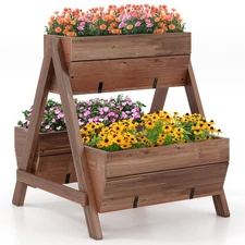 21" x 8" x 8.5" Planter Stand Vertical Raised Garden bed w/ 3 Planter Boxes