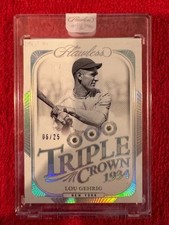 2024 Panini Flawless Triple Crown Diamond Lou Gehrig /25