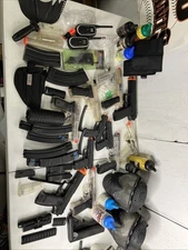 Huge Multi Brand Multi AirSoft BB Pistols Lot Clips Masks Parts Accessories