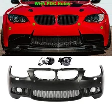 Front Bumper Cover W/Fog Light Fit M3 Style For BMW 3 Series E92 E93 2010-2013