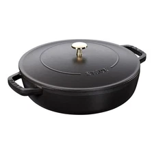 Staub x Smitten Kitchen - Cast Iron 4 qt, Braiser With Lid, Black Matte