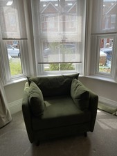 Swyft Single Sofa Bed Model 08. Beautiful Vine Green In Lovely Condition