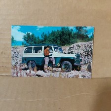1958 Jeep Wagon Dealership Factory Postcard