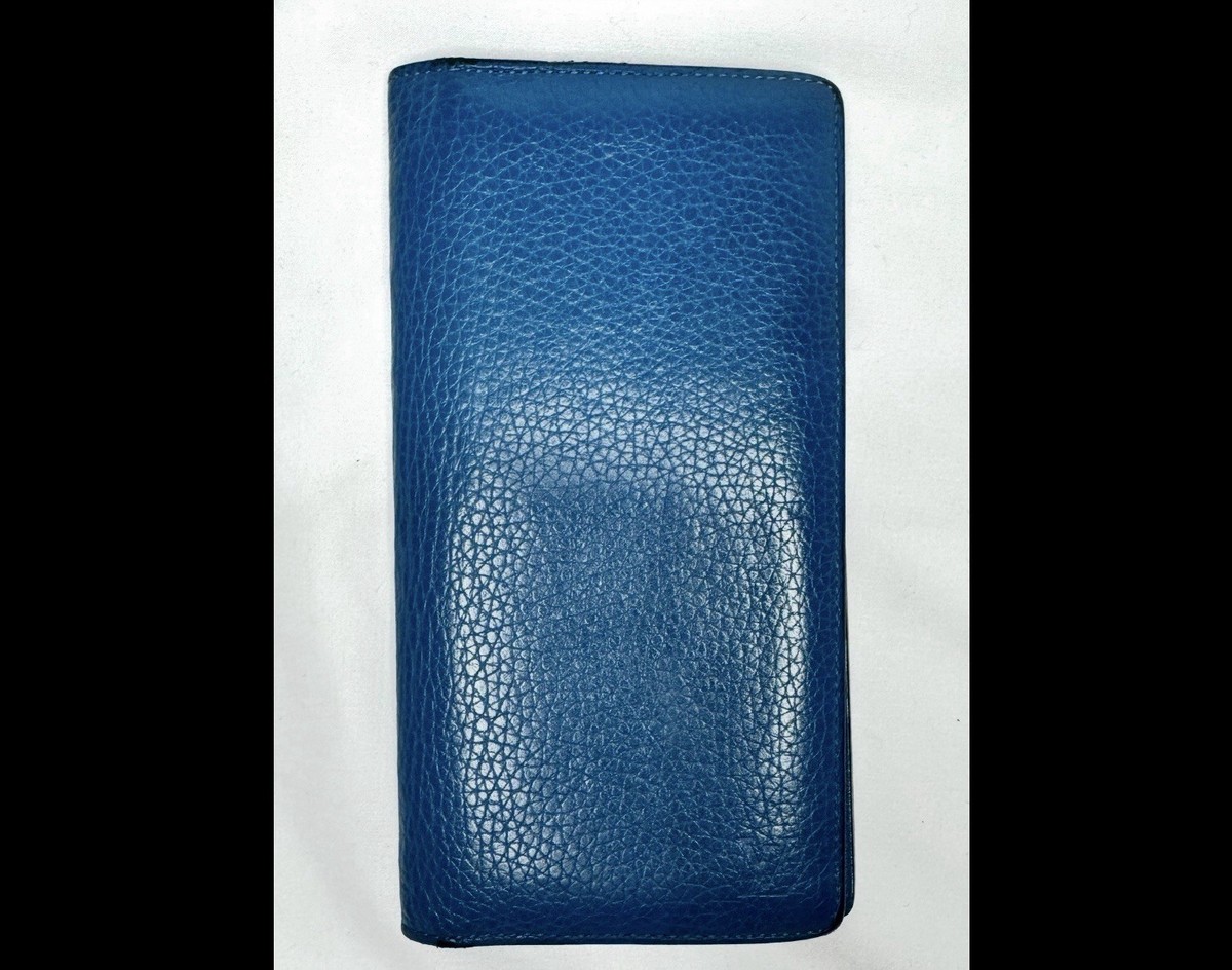 Louis Vuitton Taiga Brazza Leather Long Wallet With a COA