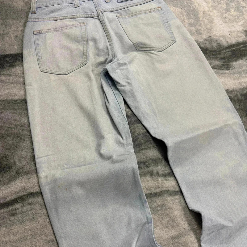 Vintage Clipper Casuals 1990s Straight Fit Light Wash Denim Jeans Size 34 image 4