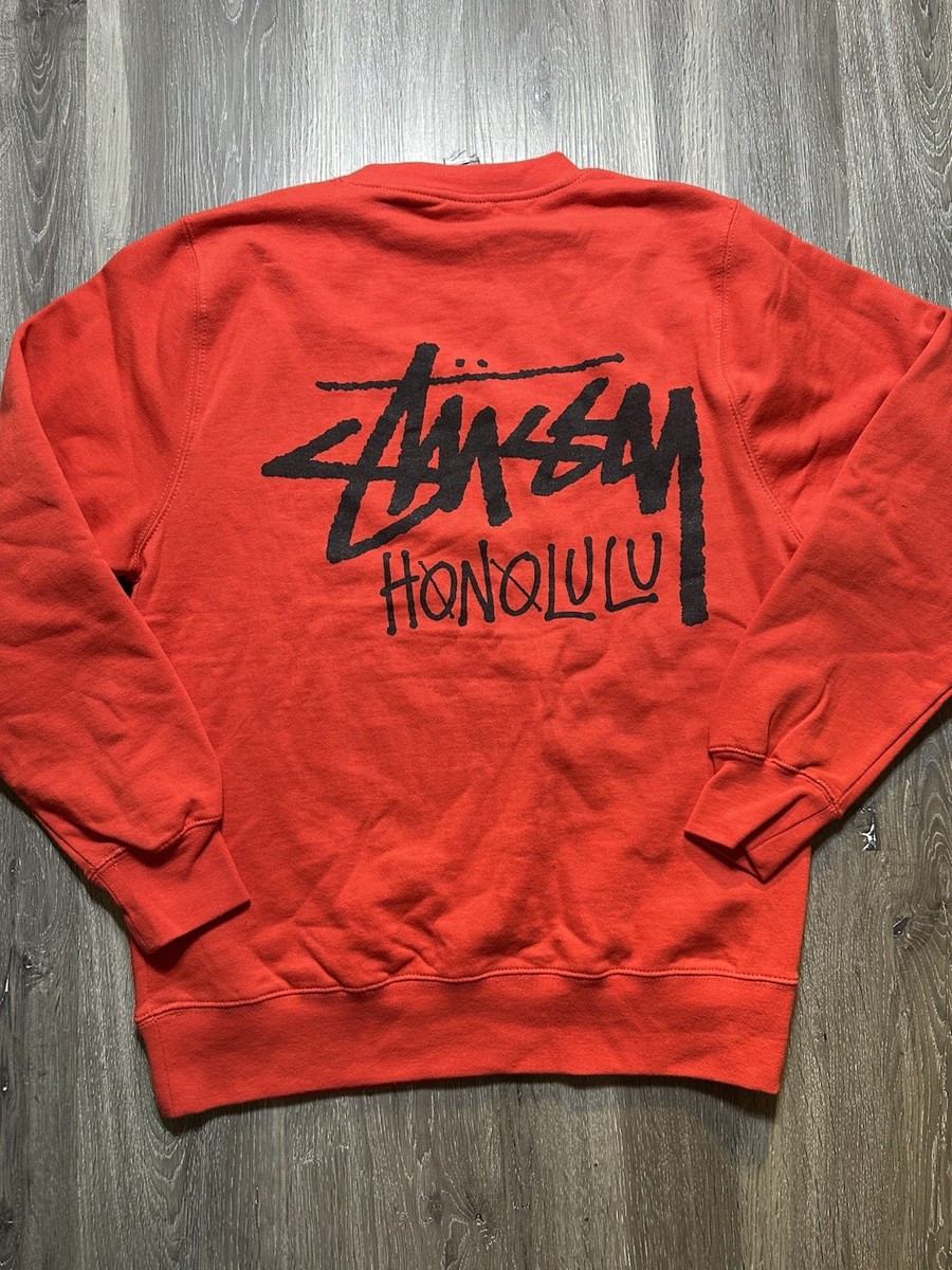 Stussy Honolulu Chapter Red Men's Medium Crewneck Rare NWOT NOS