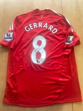 Signed Gerrard Liverpool FC original 2008/09 shirt COA