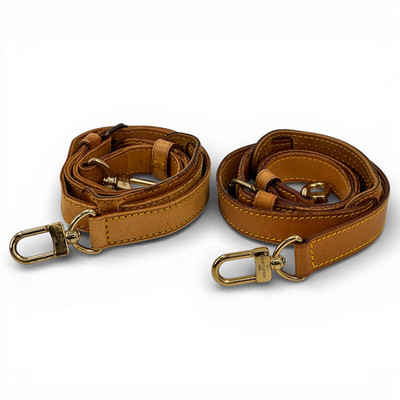 LOUIS VUITTON Verstellbarer Schulterriemen Vachetta Leder Goldfarben Verschlu...