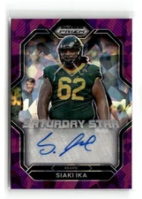 2023 Prizm Draft Saturday Star Siaki Ika #SSS-SIK Purple Ice Prizm /99 Auto