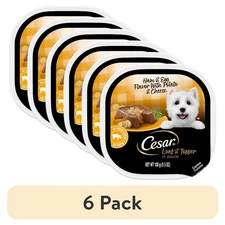 Wet Dog Food Tray Loaf and Topper in Sauce with Ham and Egg 3.5 Oz 6 Pack