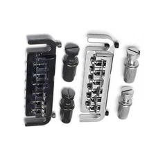 Wraparound Guitar Bridge Saddle Tailpiece Combo for Les Paul LP Turn Over Style