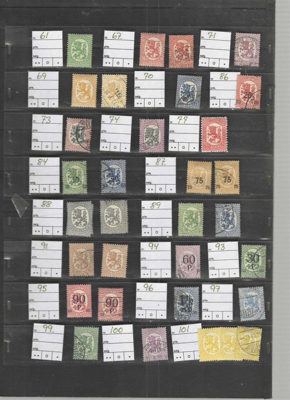 FINLAND OLDER COLLECTION EARLY ISSUES SHADES M U F VF MANY BETTER #550