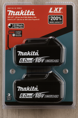 #ad 2 NEW Makita BL1860B 2 18V LXT Lithium Ion 6.0 Ah Battery USA SHIP $125.00