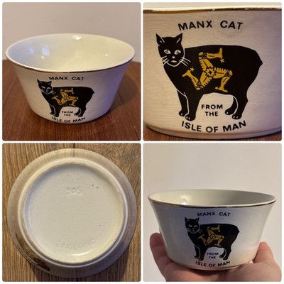 Rare Vintage MANX CAT FROM THE ISLE OF MAN Bowl 305 Made In England Rare