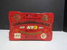 VTG 1984 A&P 125th Anniversary Collectible Tin Home Of The Eight O' Clock Coffee