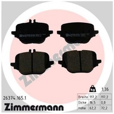 Satz Bremsbeläge Bremsklötze hinten für Mercedes S-Klasse V223 W223 | 2439406