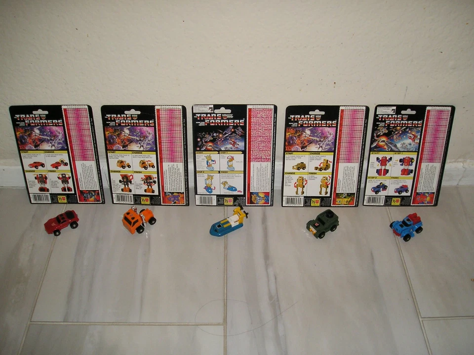 ORIGINAL VINTAGE TRANSFORMERS G1 PRE RUB MINIBOTS HUFFER BRAWN WINDCHARGER CARD - Image 2 of 4