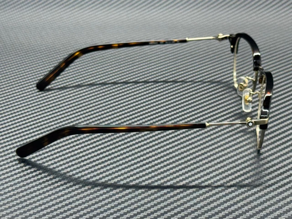 MONT BLANC MB0390O 003 Gold Brown Men's 50 mm Extra Large Eyeglasses - Image 4 of 4