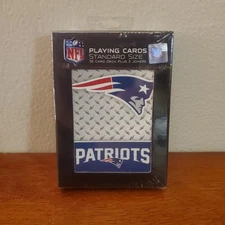 Licensed NFL New England Patriots Diamond Plate Playing Cards Gift 