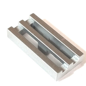 2X LEGO 2412 / 30244 1x2 Tile Grille Metallic Silver LOT OF 2