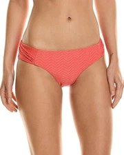 Trina Turk Standard Empire Shirred Tab Side Hipster Bikini Bottom Sz 14 Cheeky