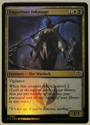 Imperious Inkmage Foil SOS 0195 MTG Surveil Orc Warlock