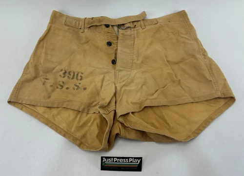 Vintage WWII WW2 US Army Military Lowe & Campbell Athletic Goods Shorts Size 34