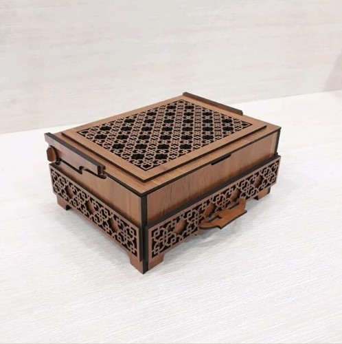 Elegante Portagioie in Legno, Organizzatore Premium - 21,2x15,9x9 cm - Foto 3 di 7