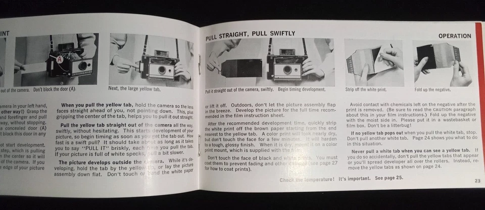 Vintage Polaroid 215 Pack Film Land Camera Manual Instructions Guide 1967 - Image 3 of 3