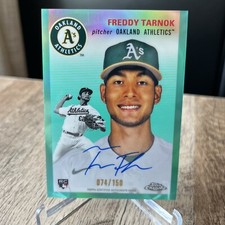 2023 Topps Chrome Platinum Anniversary Freddy Tarnok Aqua Refractor Auto /150