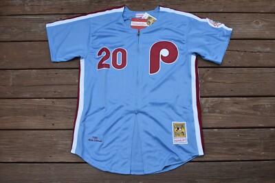 New Mike Schmidt Philadelphia Phillies Blue Zip-Up Baseball Jersey