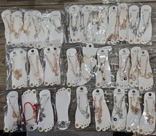 30 Anklets Variety Charms Ankle Bracelets NEW Bulk Mix Lot Goldtone Silvertone