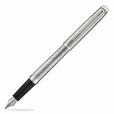 Waterman Hemisphere Deluxe Cracked Ice  Fountain Pen  Broad Pt  In Box 2042894