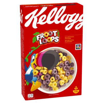 Kelloggs Unicorn Froot Loops Getreideringe mit Fruchtgeschmack 375g