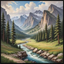 30 Custom Western Mountain River Personalized Address Labels