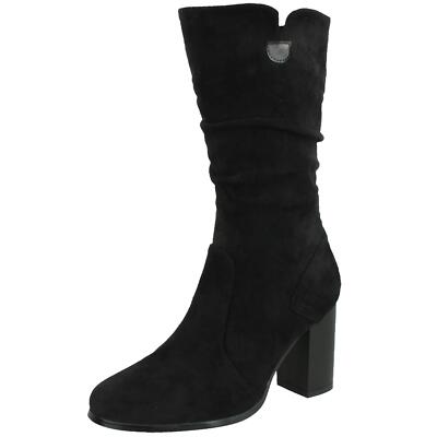 Damen Spot On ! F51218 Mikrofaser Hoher Absatz Elegante Stiefel