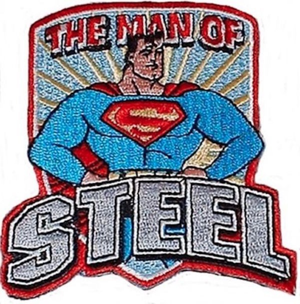 Emblemen 0187 SUPERMAN LARGE EMBROIDERED PATCH BRAND NEW CLASSIC LOGO