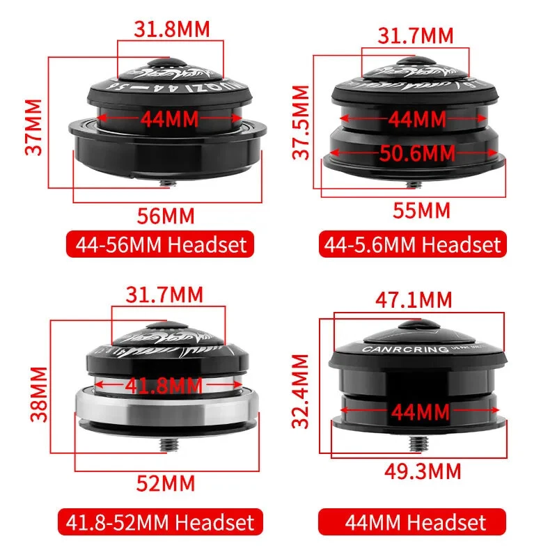 MTB Road Folding Bike Headset 1 1/8 -1 1/2 Tapered Straight Tube Headset - Image 4 of 4